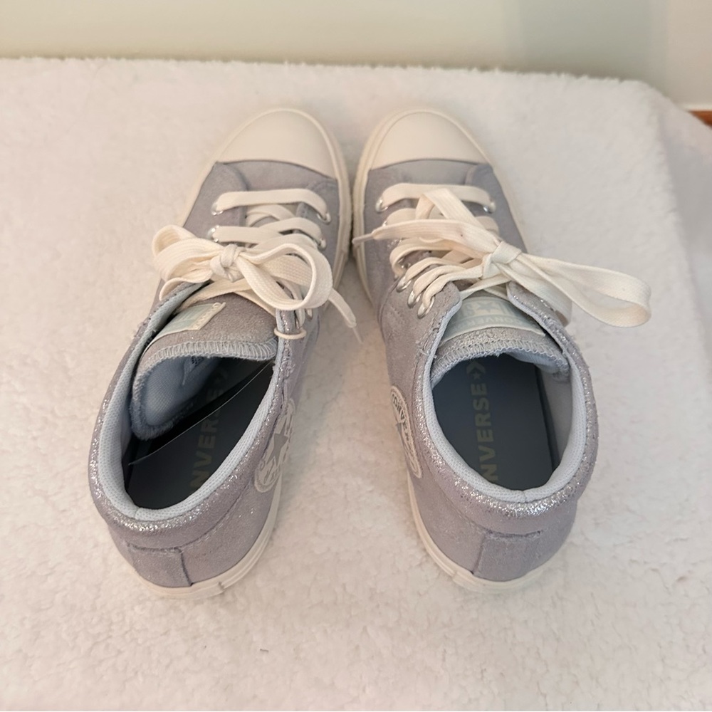 Converse Metallic Silver High-Tops - Picture 5 of 11